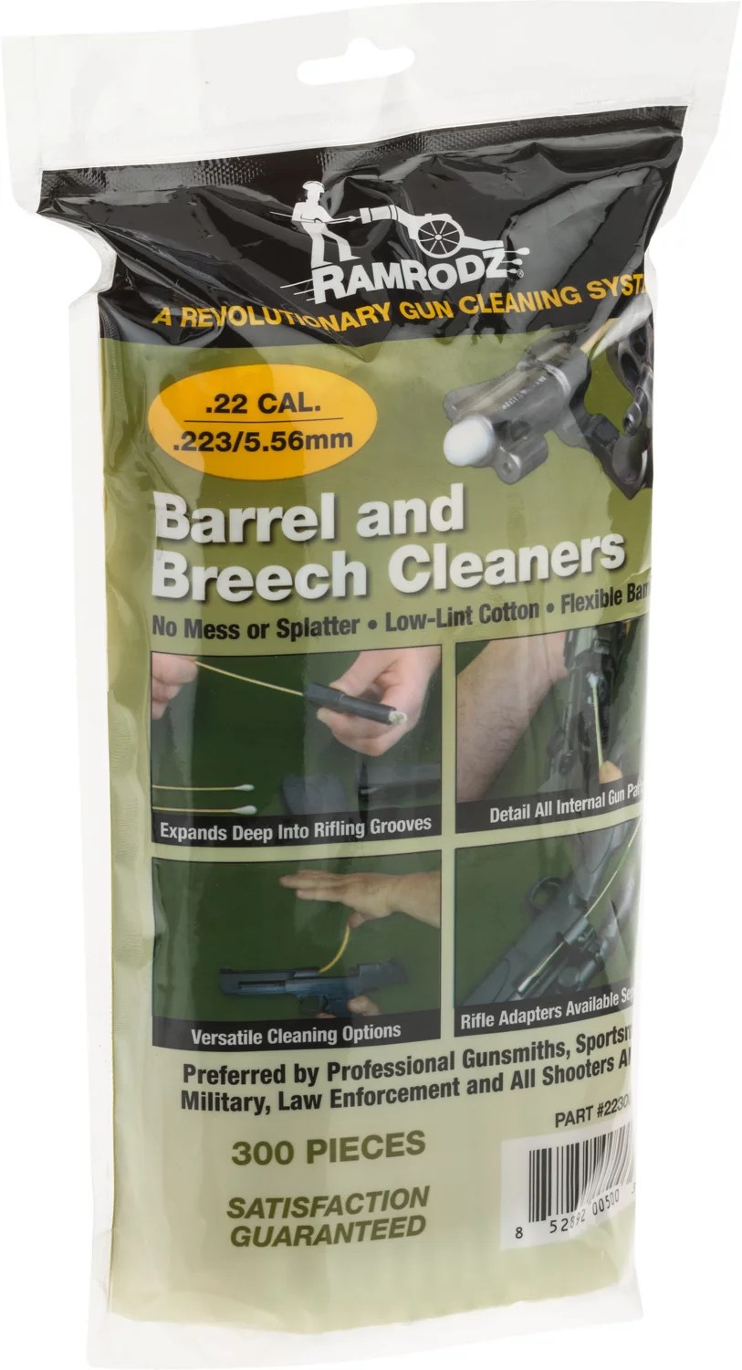 RamRodz .22/.223/5.56mm Barrel and Breech Cleaners 300Pack Academy