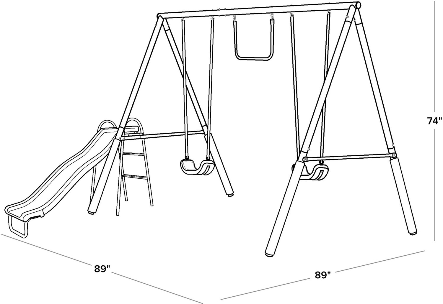 Sportspower My First Metal Swing Set Academy