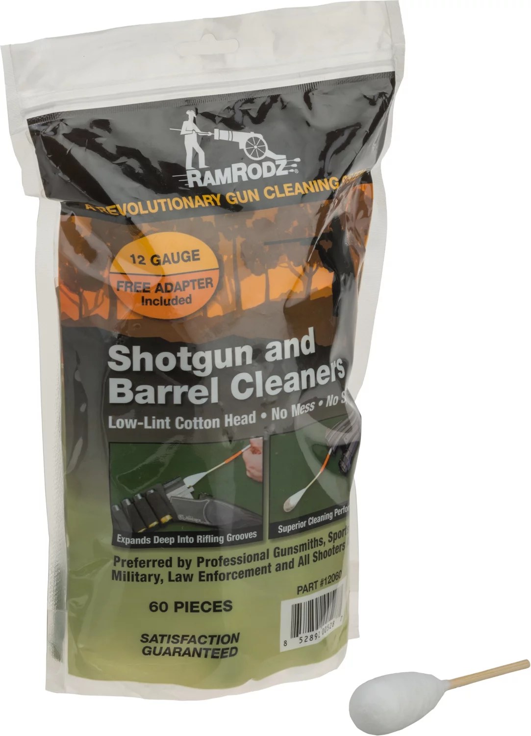 RamRodz 12 Gauge Barrel and Breech Cleaners 60Pack Academy