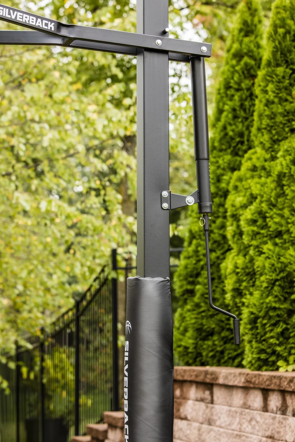 Silverback 54 in Inground TemperedGlass Outdoor Basketball Hoop Academy