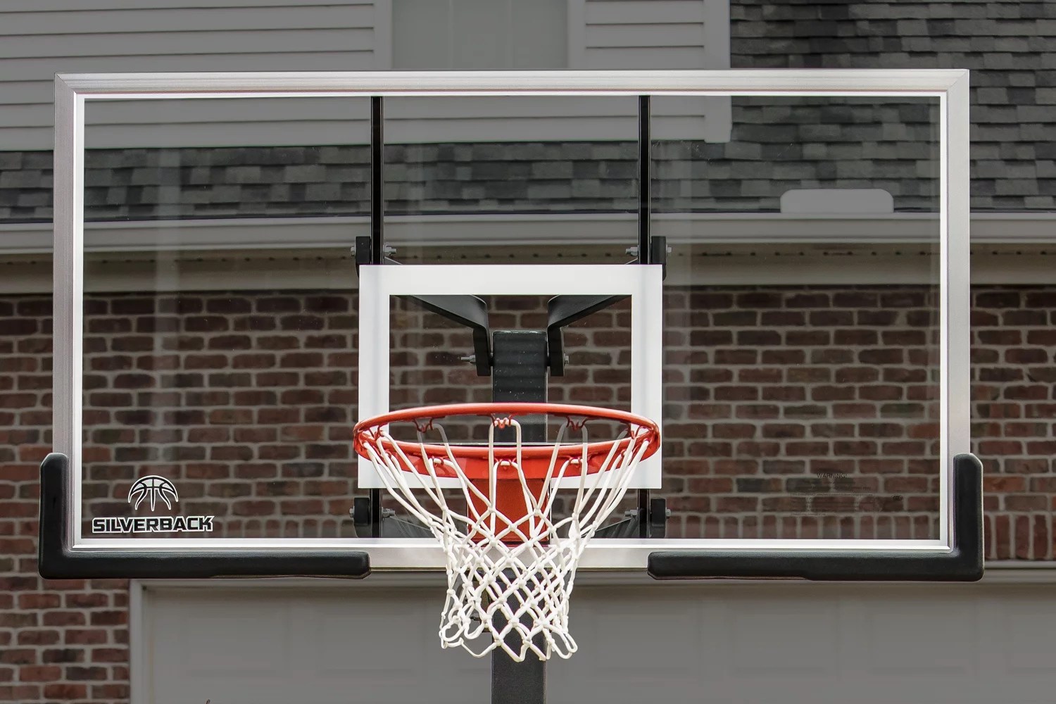 Silverback 54 in Inground TemperedGlass Outdoor Basketball Hoop Academy