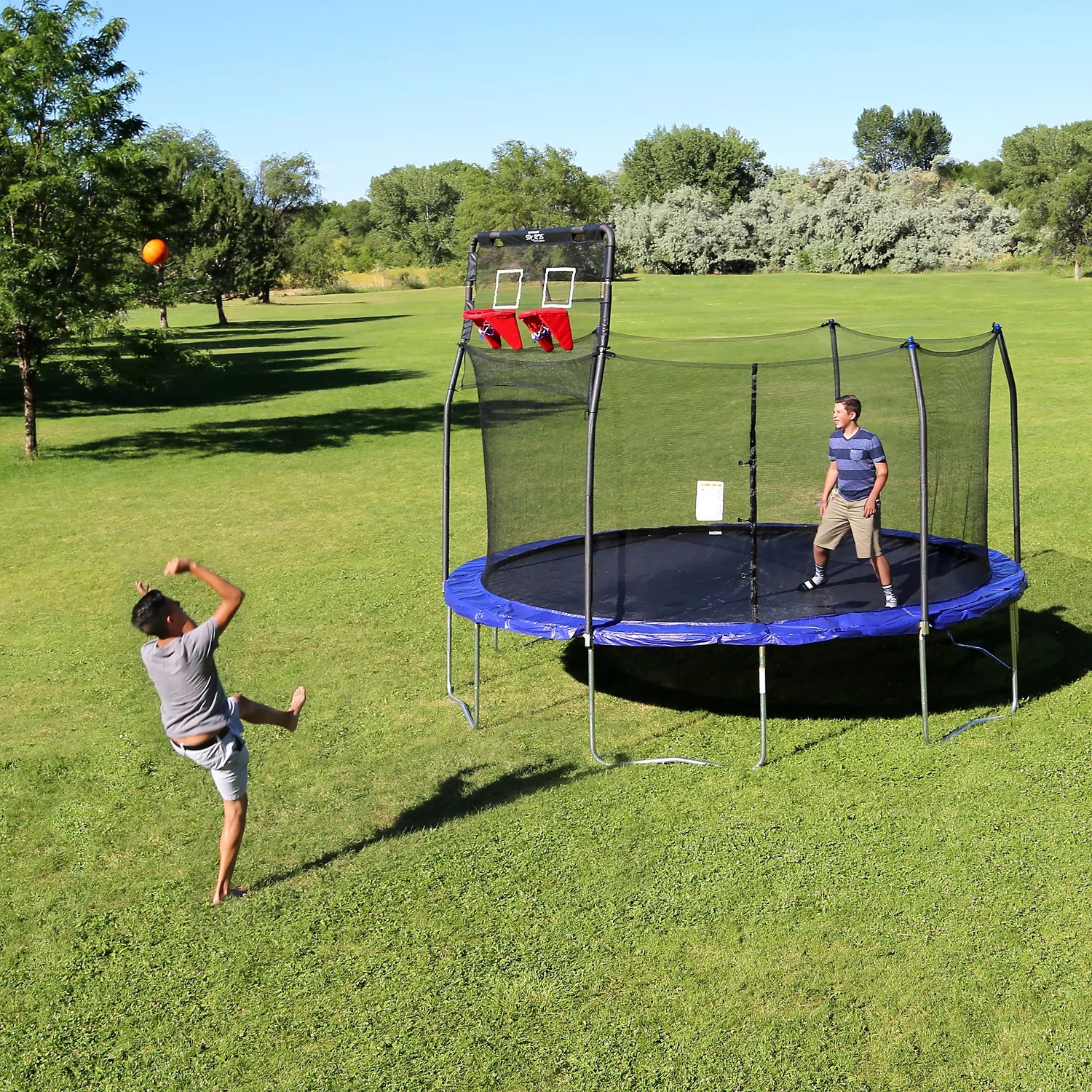 Skywalker Trampolines Double Basketball Hoop for 12' Trampolines Academy