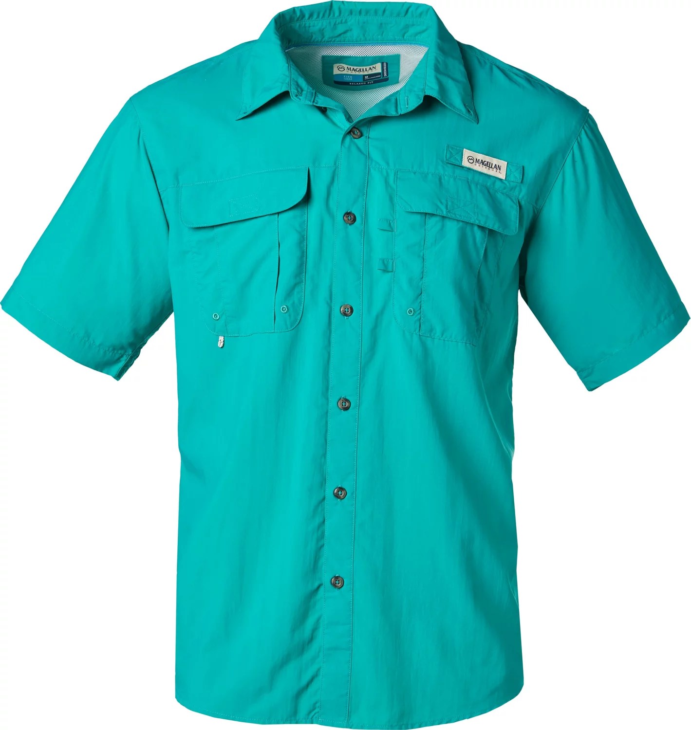 Magellan Outdoors Men's Laguna Madre Solid Short Sleeve Fishing Shirt