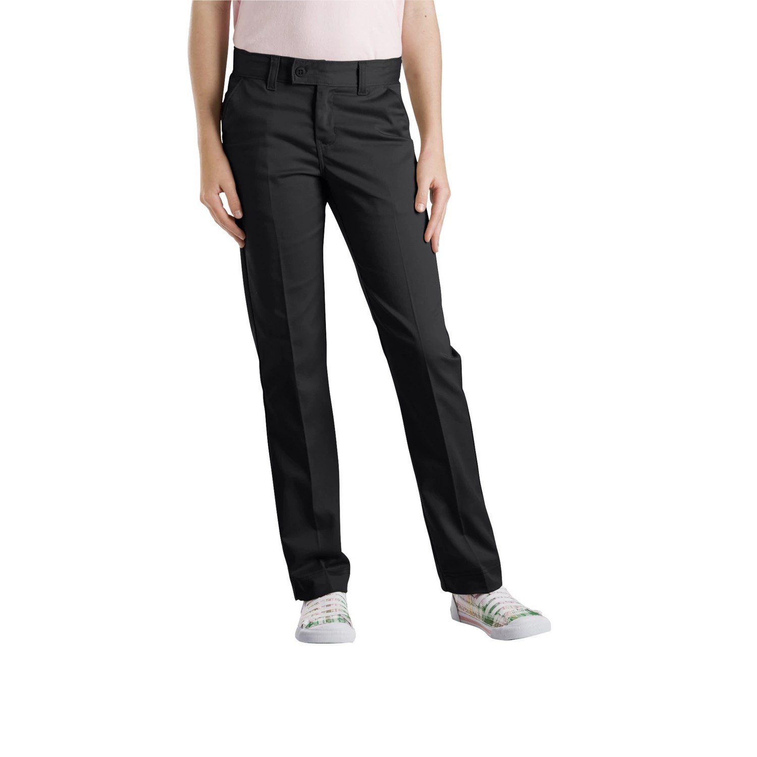 Dickies Girls' Slim Fit Straight Leg Stretch Uniform Pant Academy