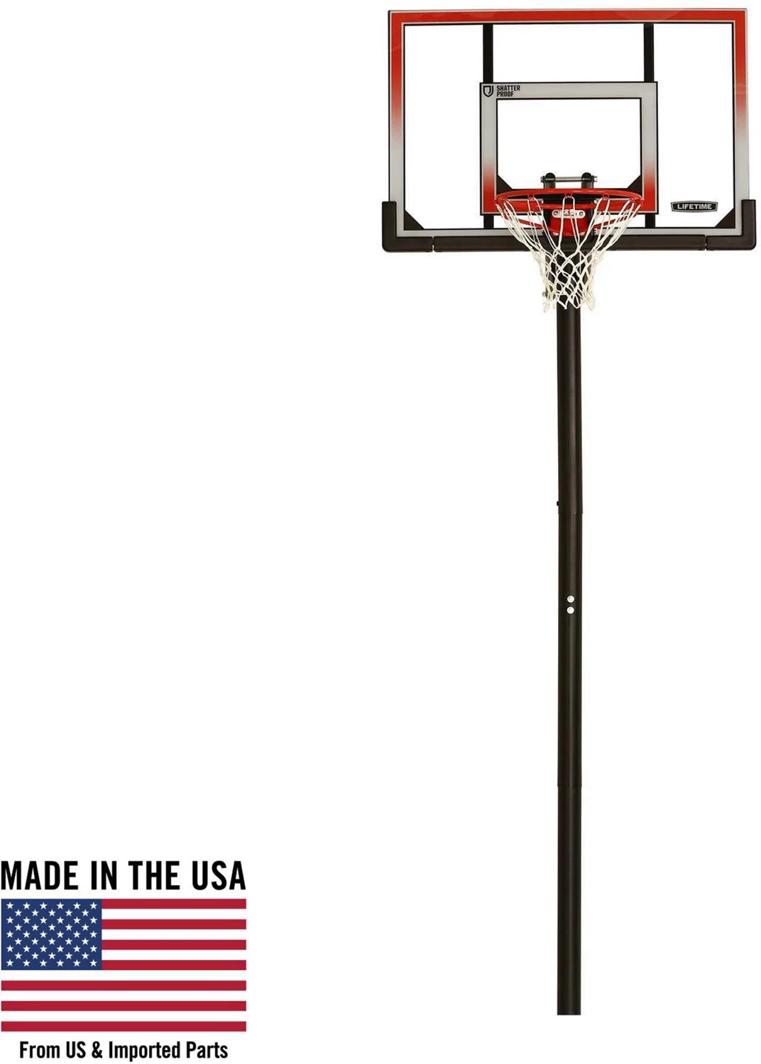 Lifetime 50" Shatterproof Makrolon® Inground Basketball Hoop Academy