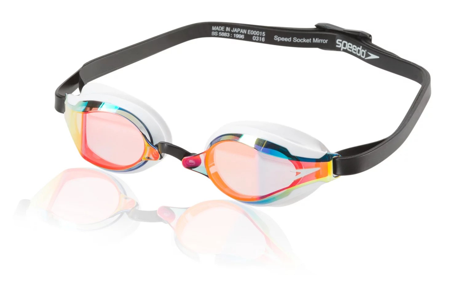 Speedo Adults' Speed Socket 2.0 Mirrored Swim Goggles Academy