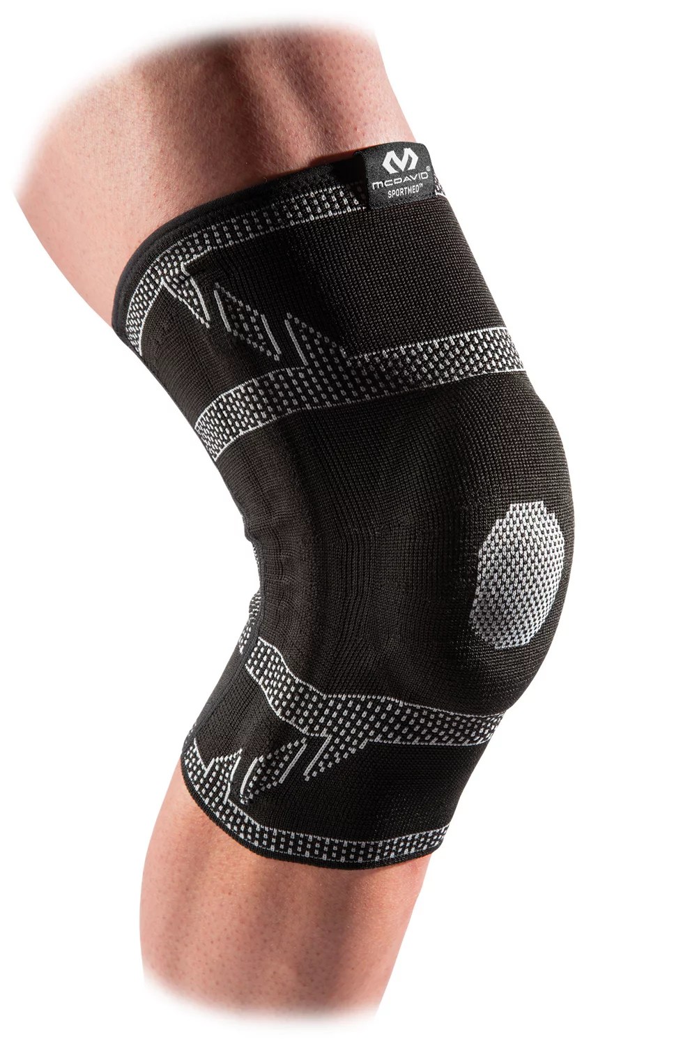 McDavid Elite Elastic Knee Sleeve with Gel Buttress and Stays Academy