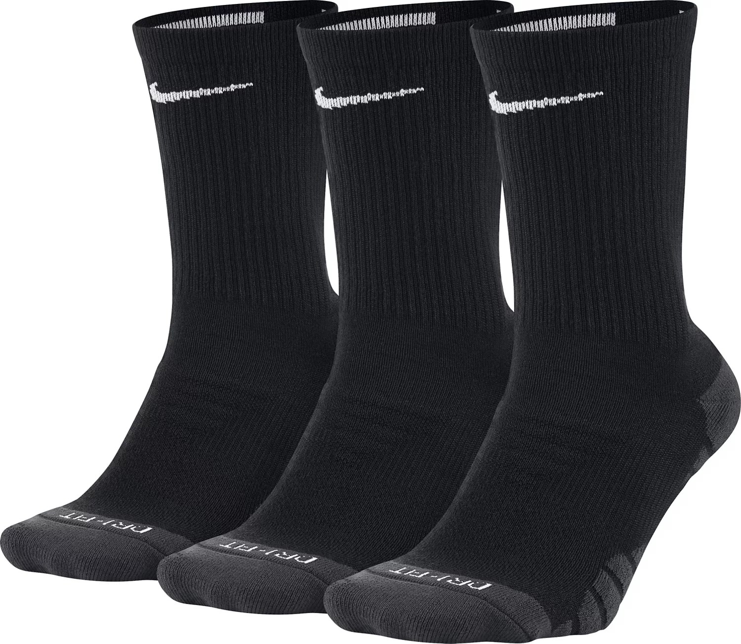 Nike Women's Dry Cushion Crew Training Socks 3 Pack Academy