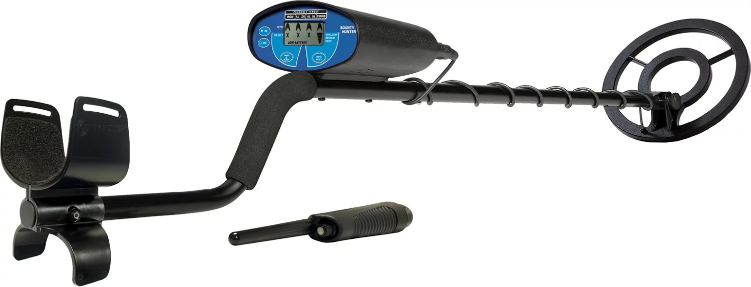 Bounty Hunter Quick Silver Metal Detector with Pinpointer Academy