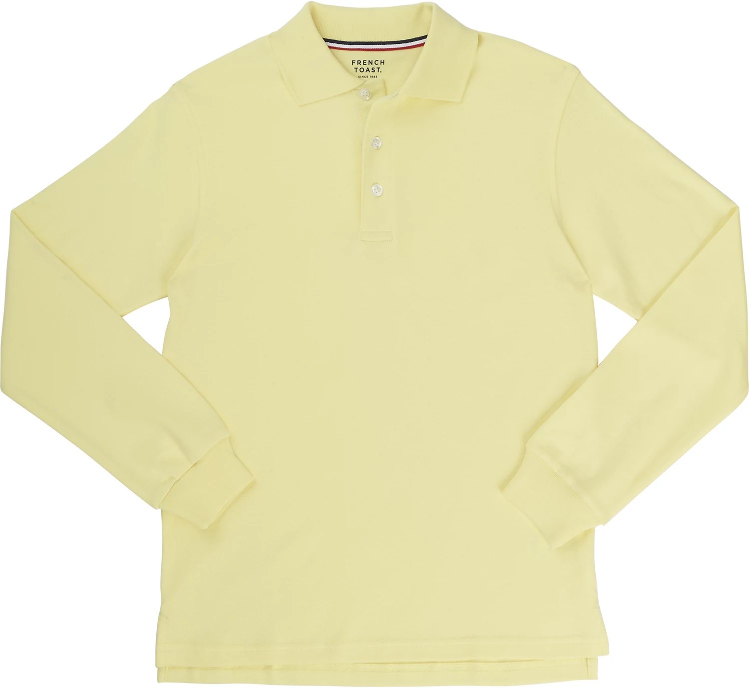 French Toast Boys' Long Sleeve Interlock Polo Shirt Academy