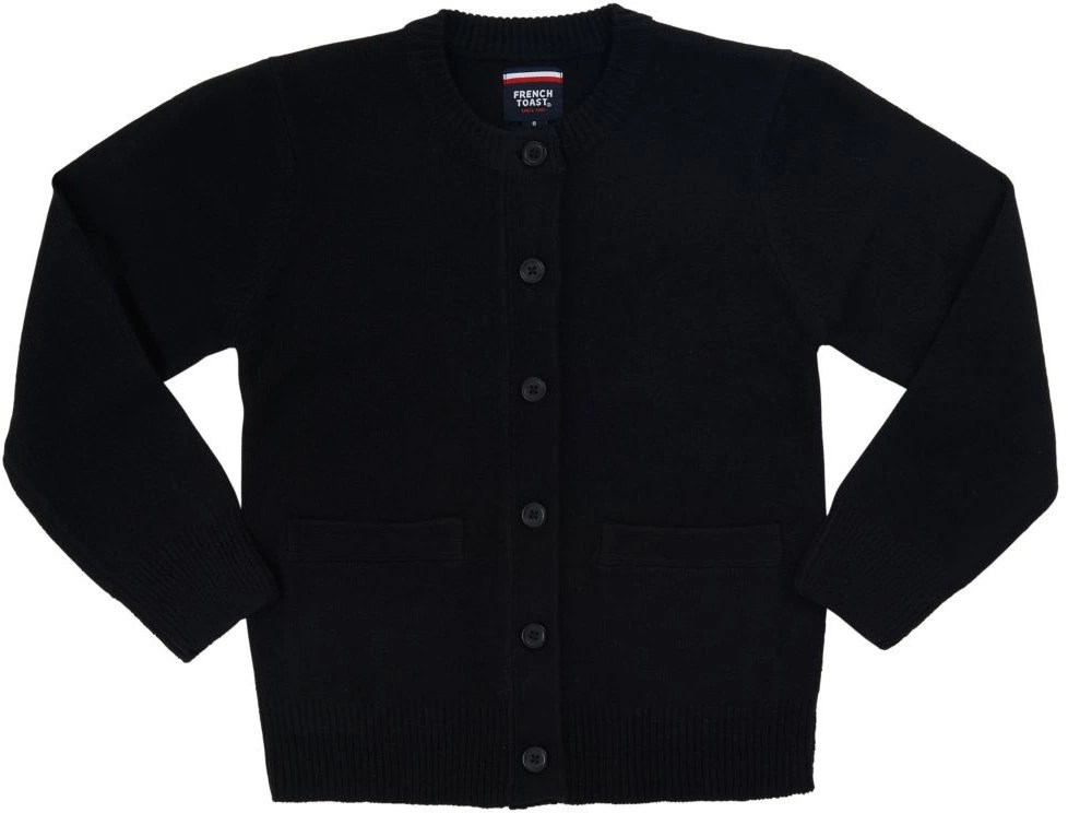 French Toast Toddler Girls' Antipill CrewNeck Cardigan Sweater Academy