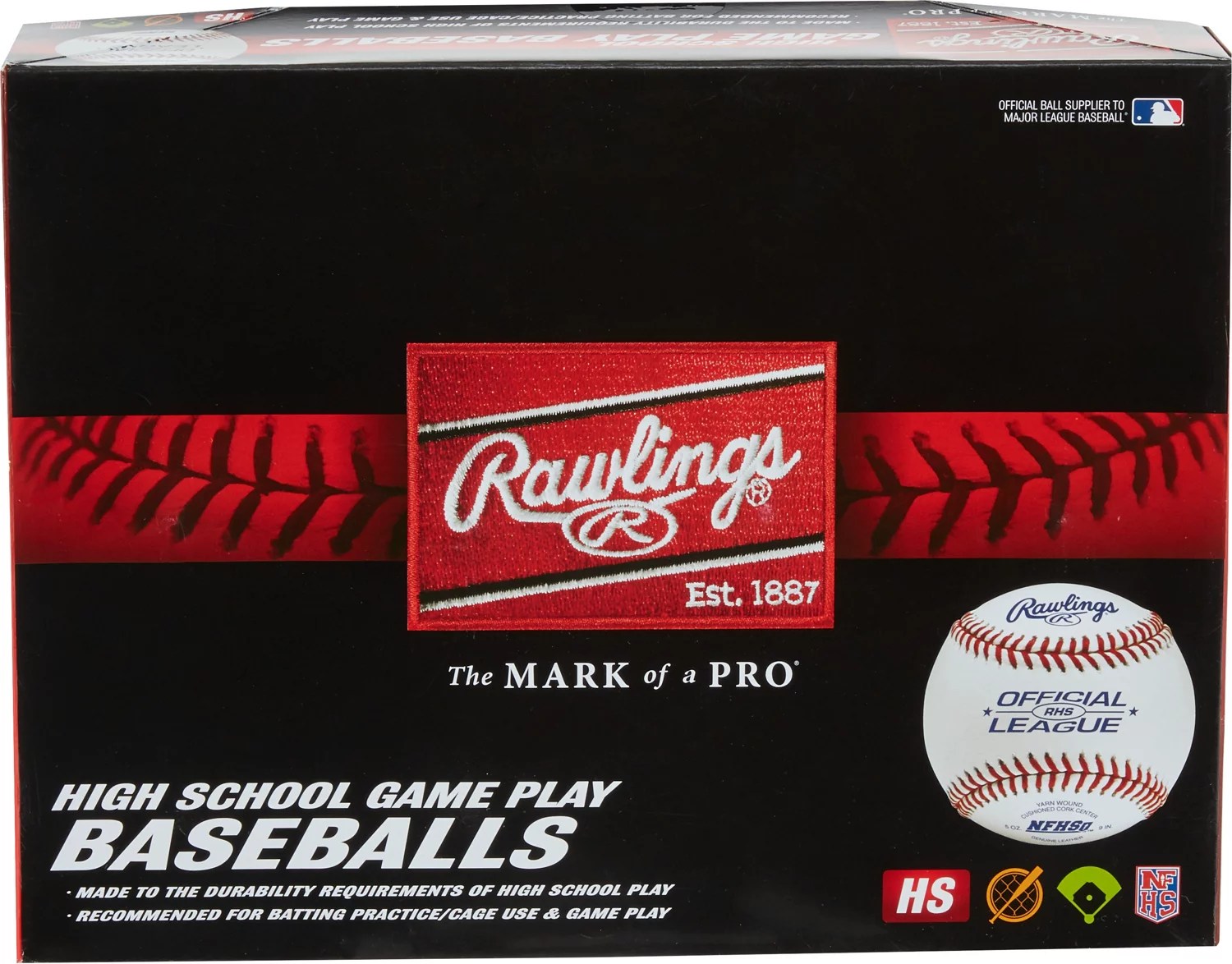 Rawlings High School Game Play Baseballs 12Pack Academy