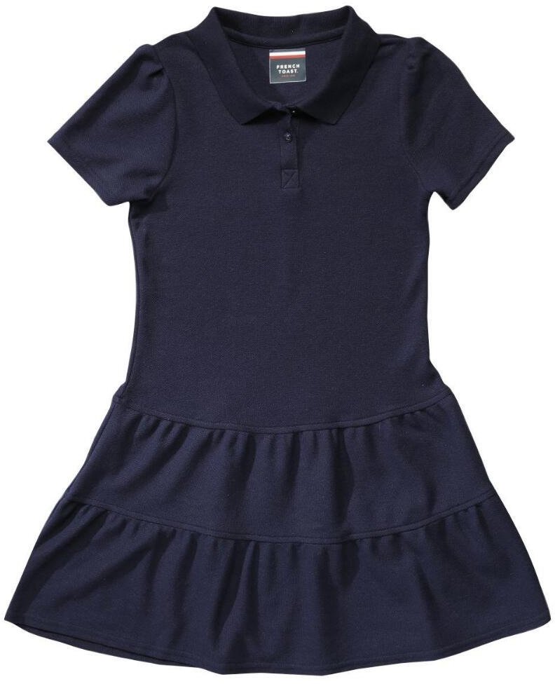 French Toast Toddler Girls' Ruffled Pique Polo Dress Academy