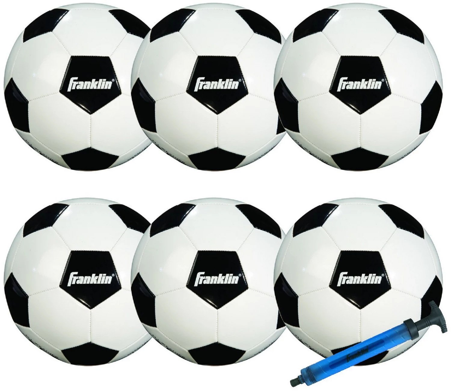Franklin Kids' Comp 100 Soccer Balls 6Pack Academy