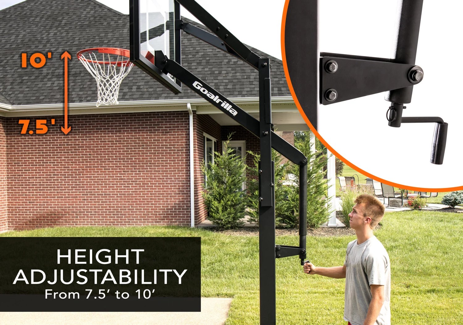 Goalrilla FT Series 60 in Inground Tempered Glass Basketball Hoop Academy