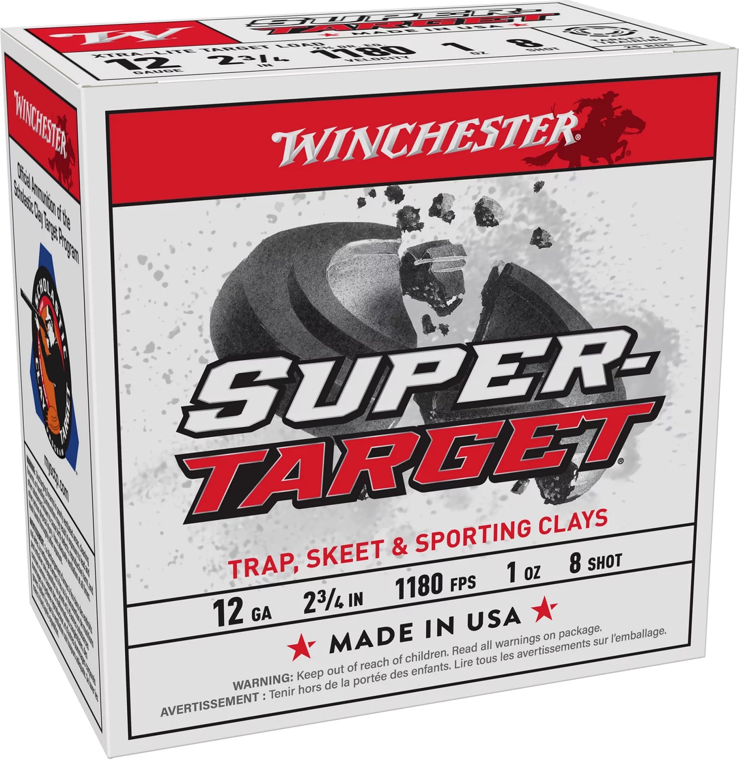 Winchester SuperTarget 12 Gauge 8 Shotshells 25 Rounds Academy