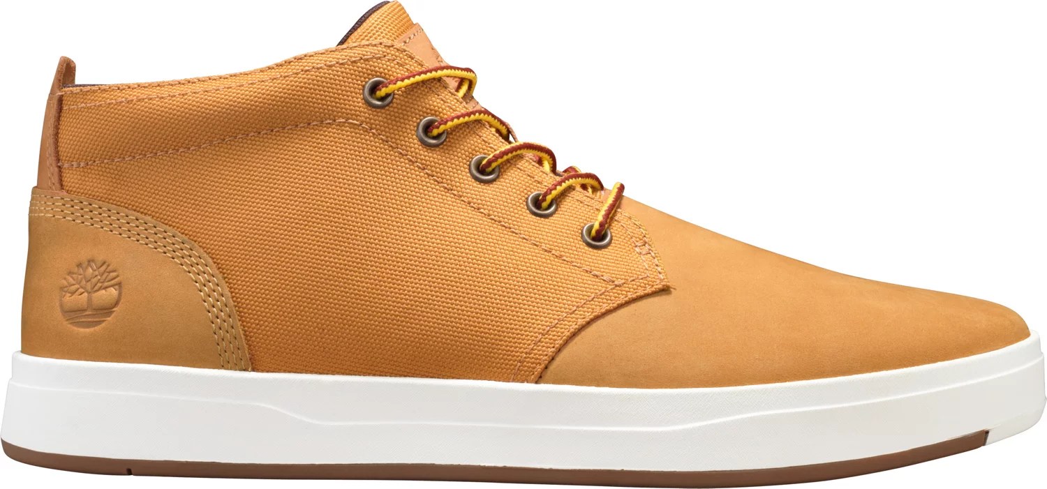 Timberland Men's Davis Square Fabric and Leather Chukka Boots Academy