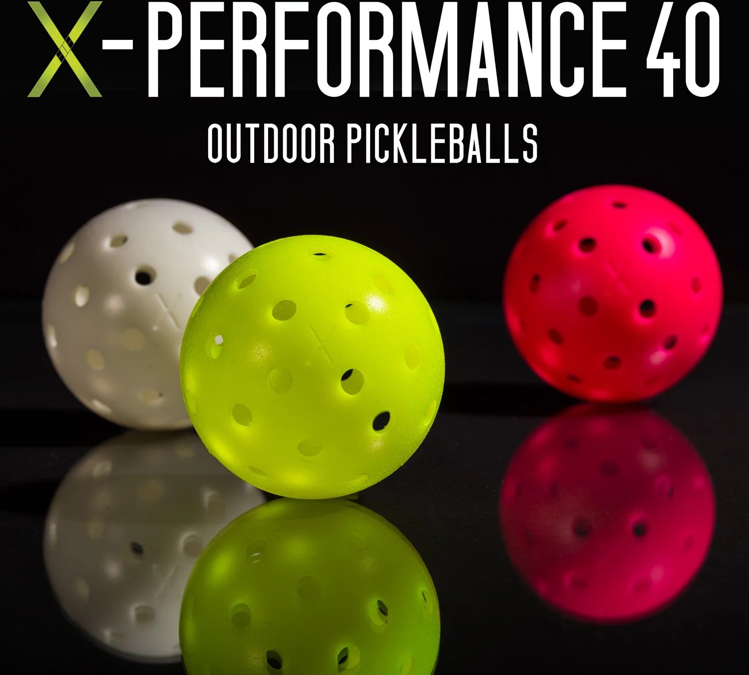 Franklin X40 Performance Outdoor Pickleballs 12Pack Academy
