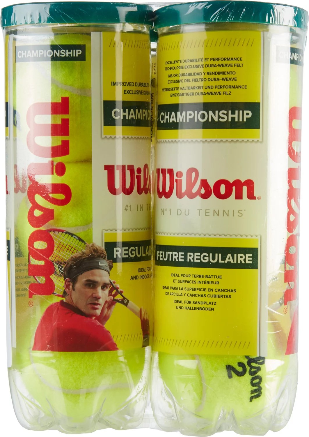 Wilson Championship Regular Duty Tennis Balls 4Pack Academy