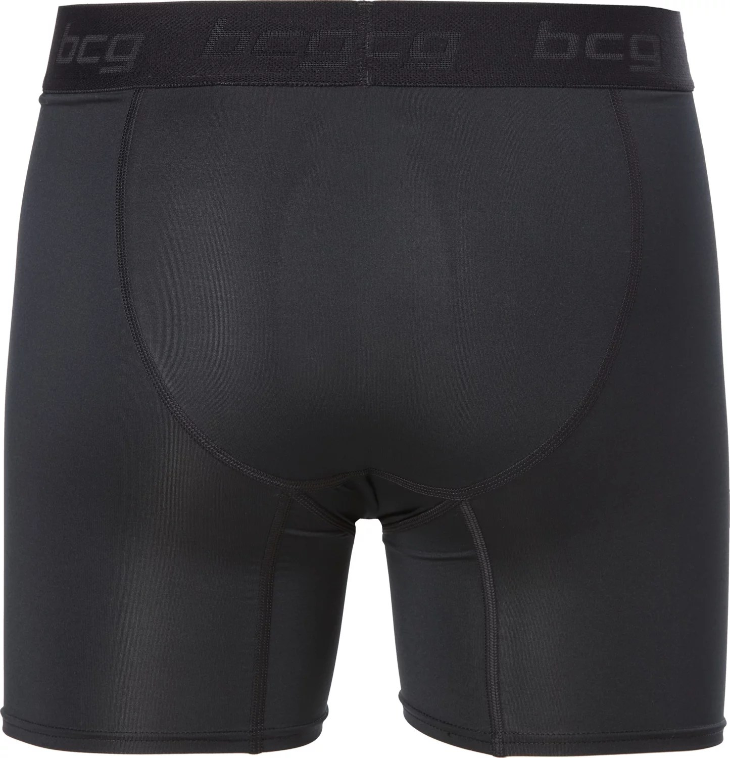 BCG Men's Athletic Compression Solid Brief Shorts 6 in Academy