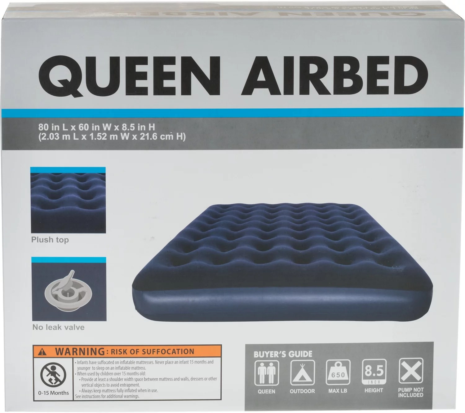 QueenSize Plush Top Airbed Academy
