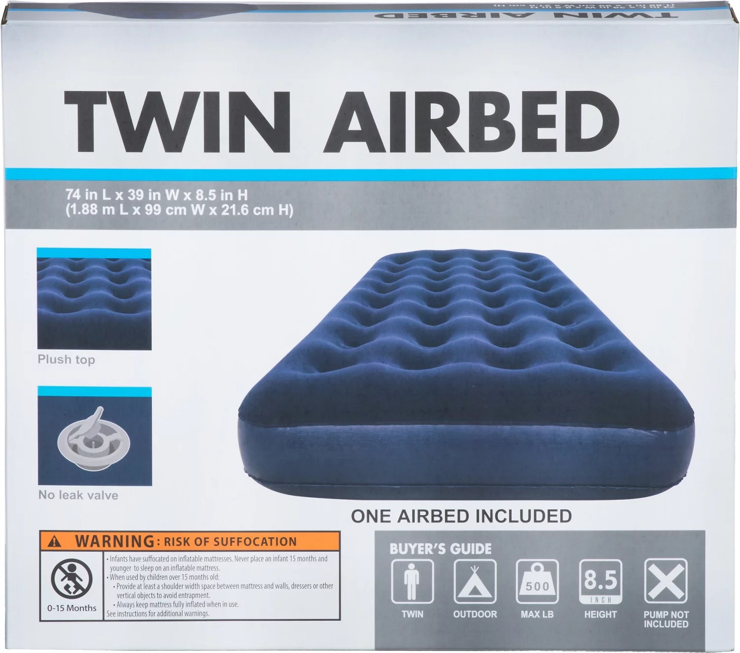 TwinSize Plush Top Airbed Academy