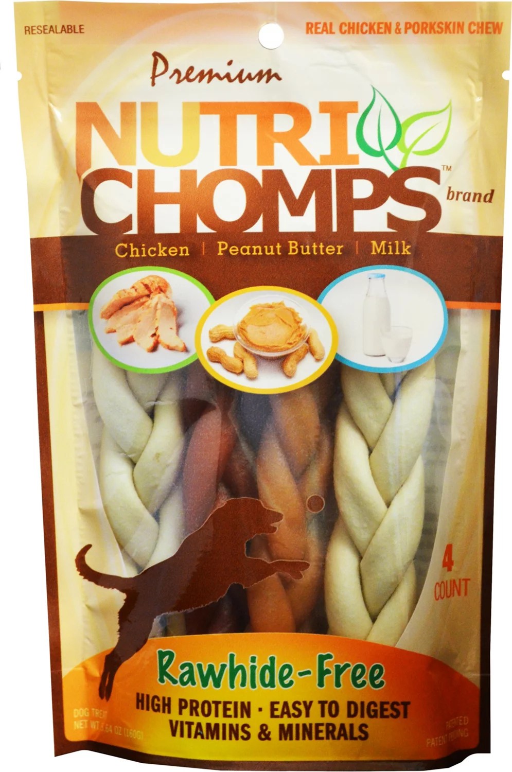 Scott Pet Nutri Chomps 6 in Assorted Flavor Braids 4Pack Academy