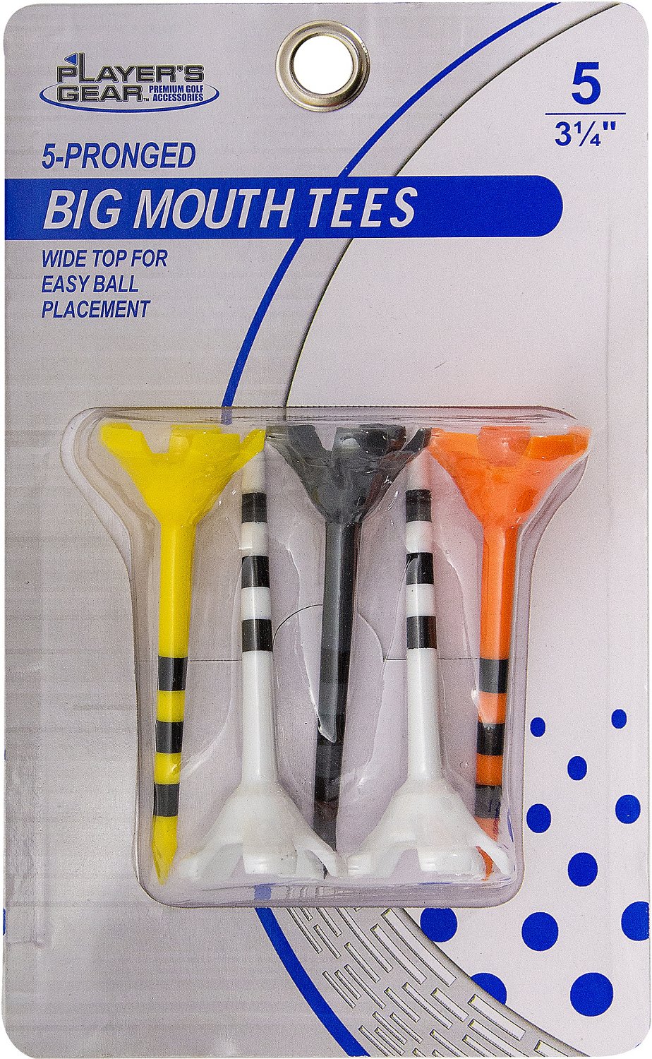 Players Gear 23/4 in Big Mouth Golf Tees 5Pack Academy