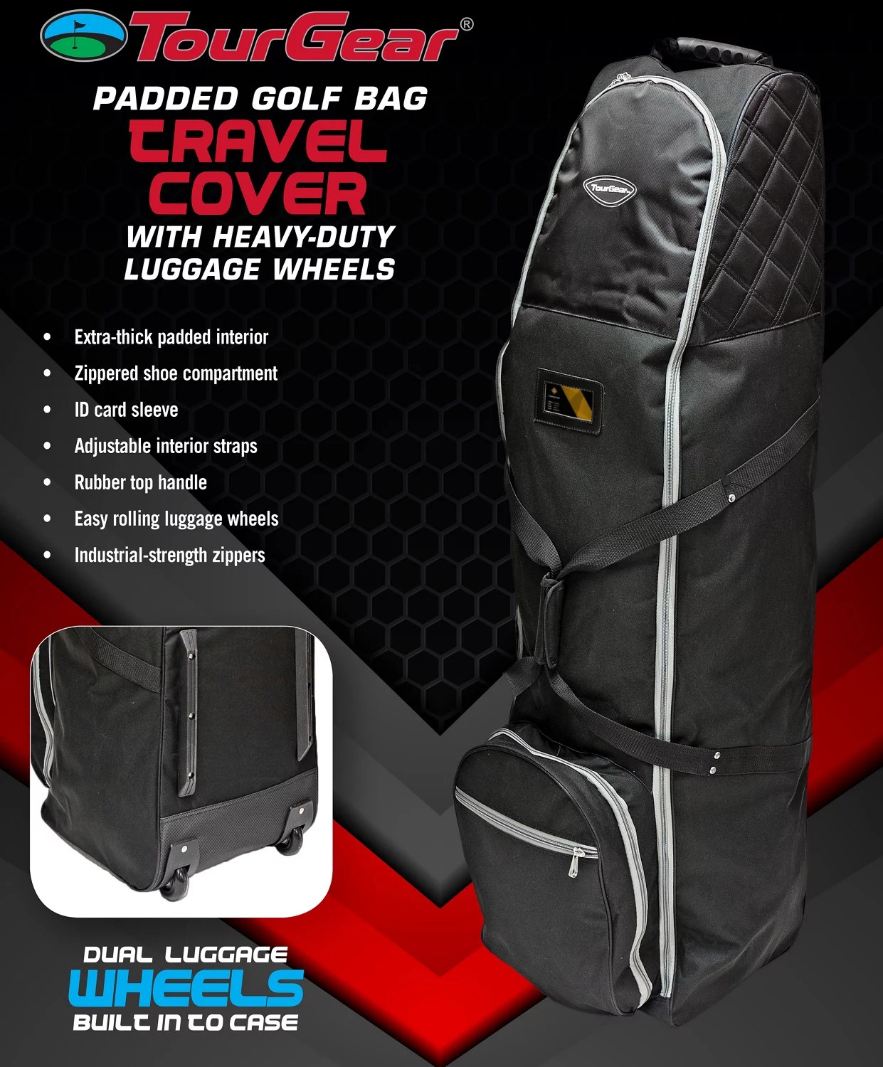 Tour Gear TG300 Extra Padded Golf Travel Cover Academy