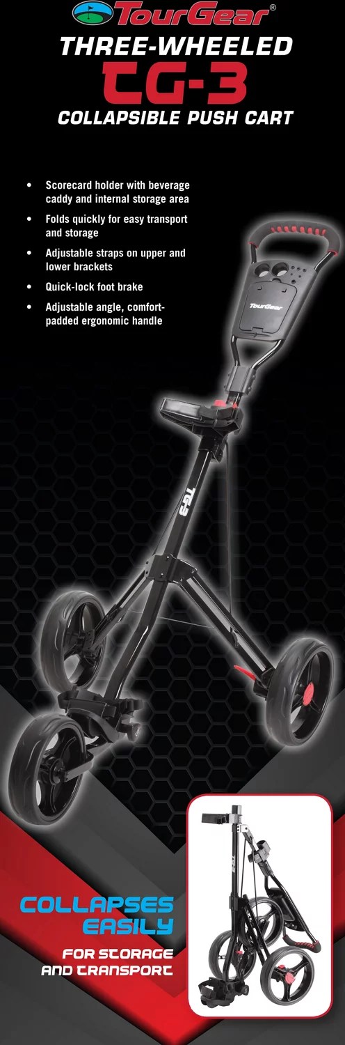 Tour Gear 3Wheel Push Golf Cart Academy