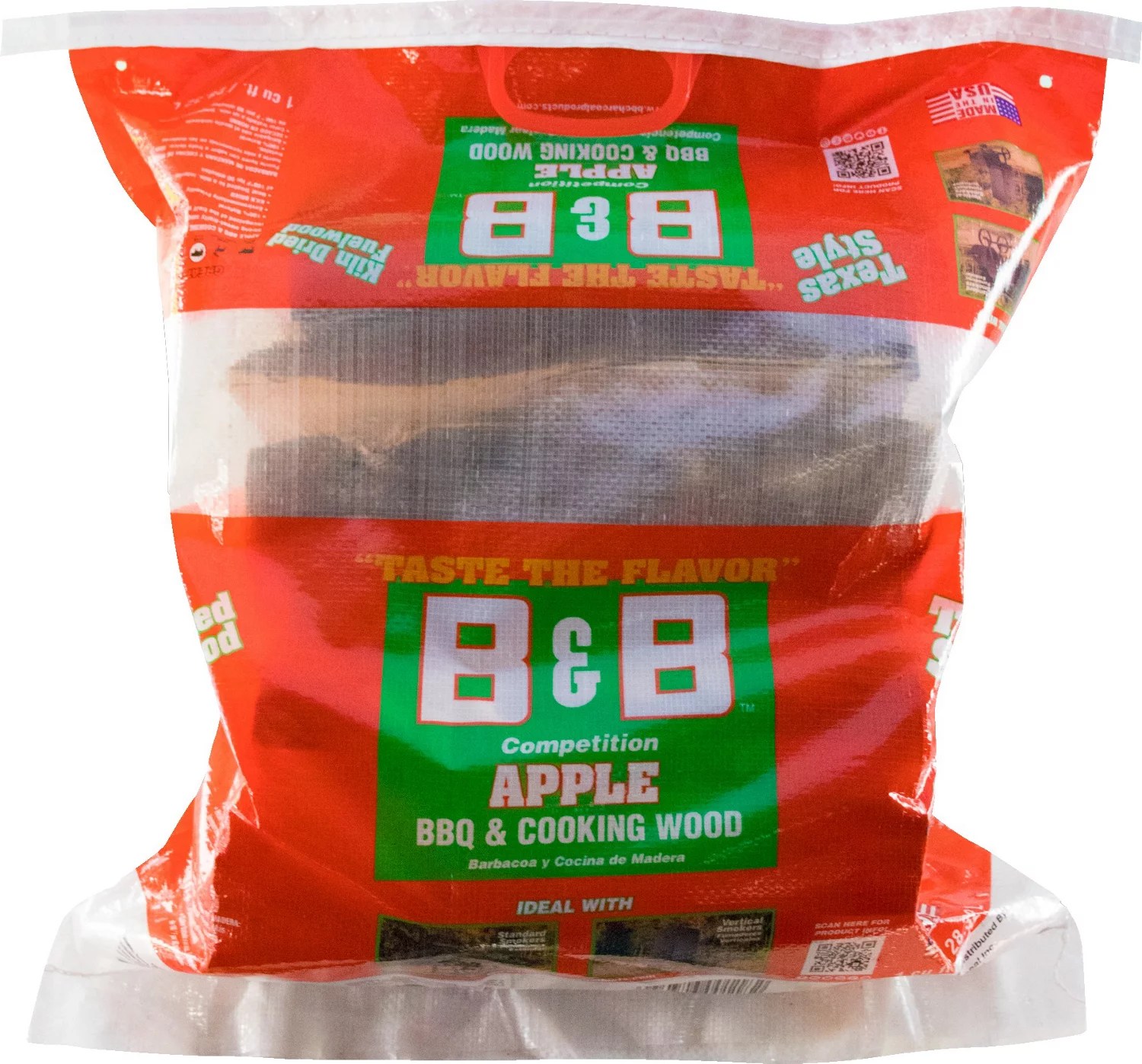 B&B Kiln Dried Flavored 1 cu ft BBQ/Cooking Wood Logs Academy