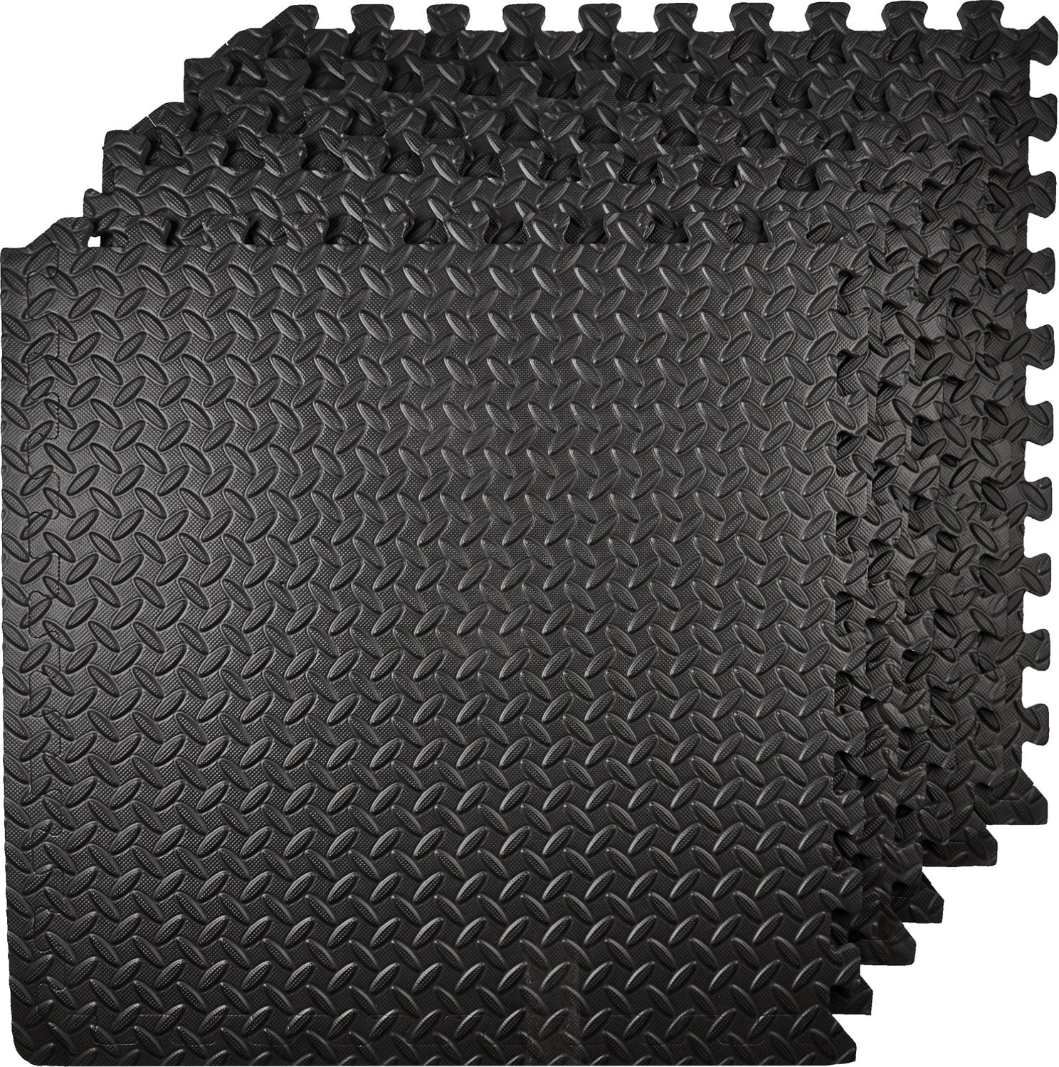 BCG Diamond Plate Fitness Flooring System 6Pack 12 mm Academy