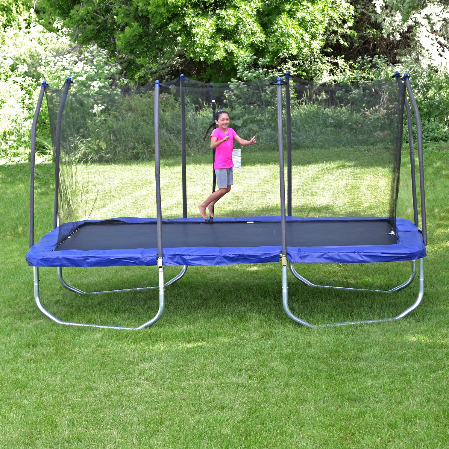 Skywalker Trampolines 15' Rectangular Trampoline with Enclosure Academy
