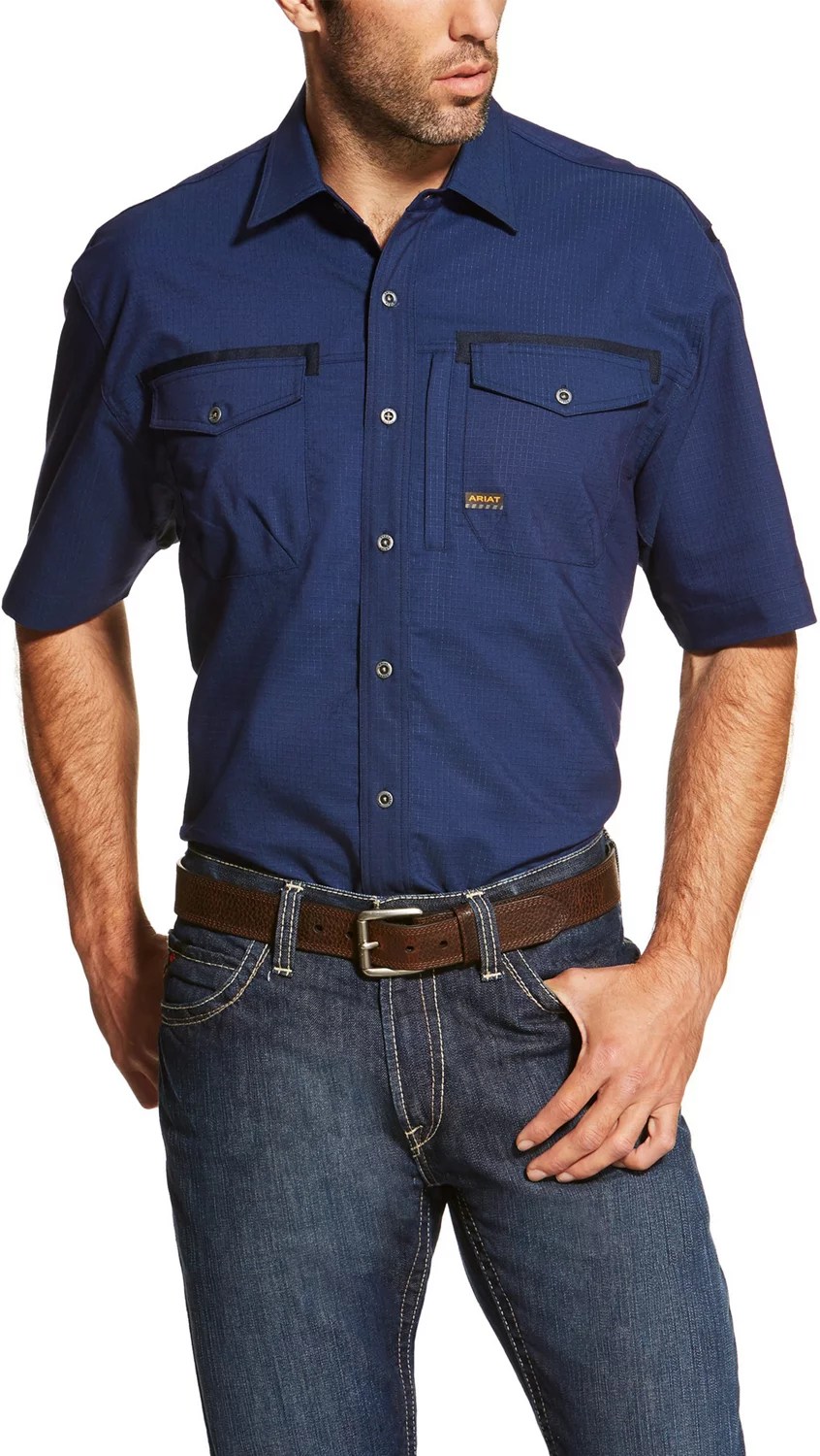Ariat Men's Rebar Workman Work Shirt Free Shipping at Academy