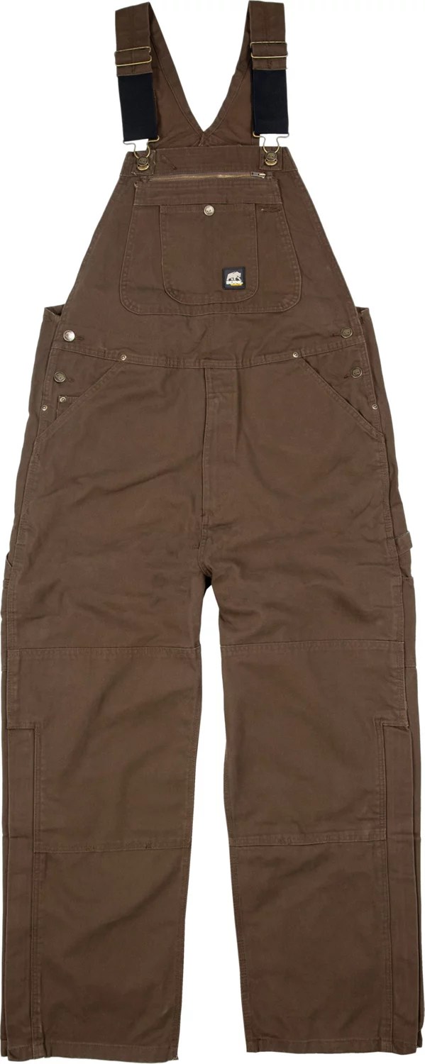 Berne Men's Unlined Washed Duck Bib Overalls Academy
