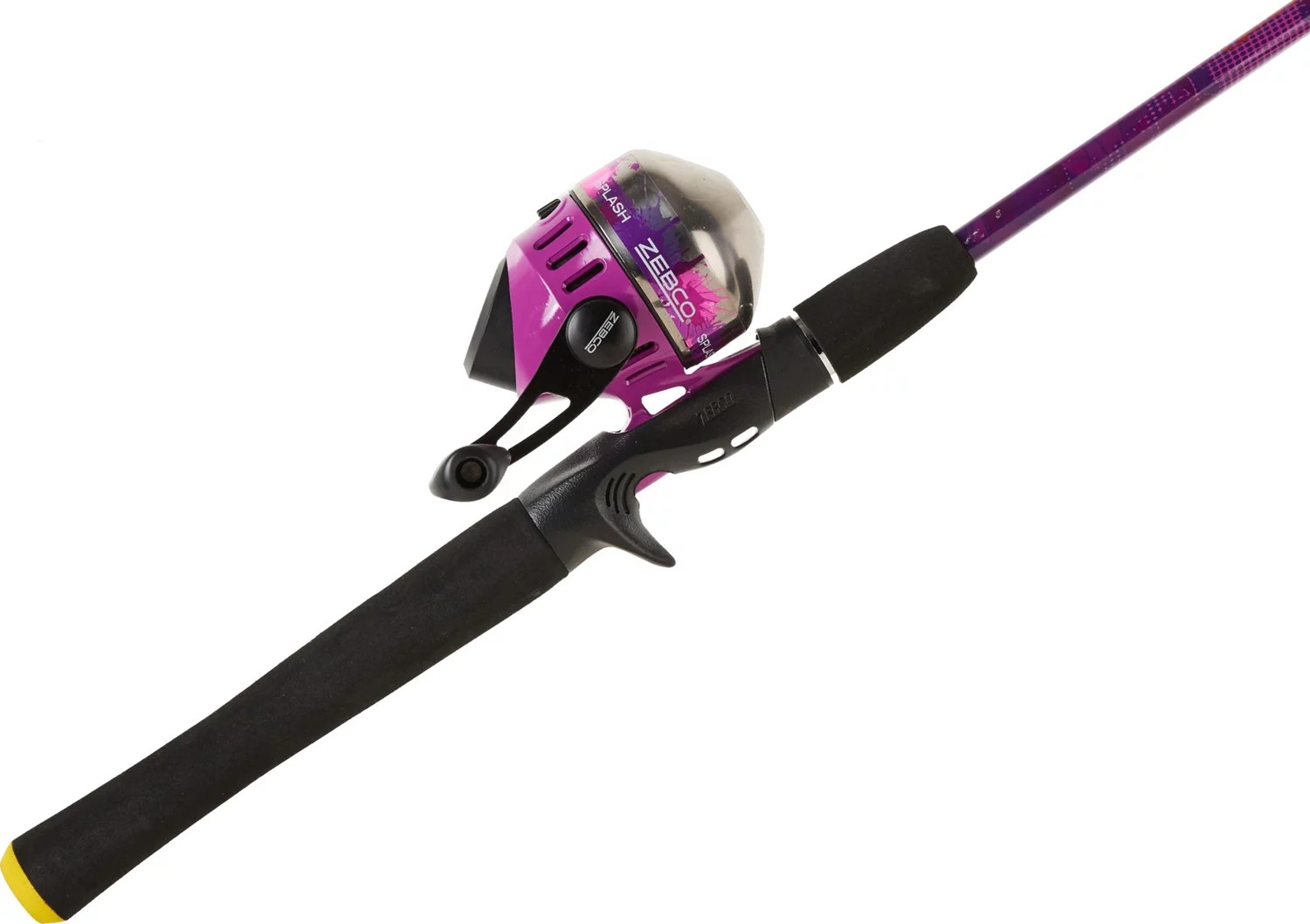 Zebco Splash Purple 6 ft M Freshwater Spincast Rod and Reel Combo Academy
