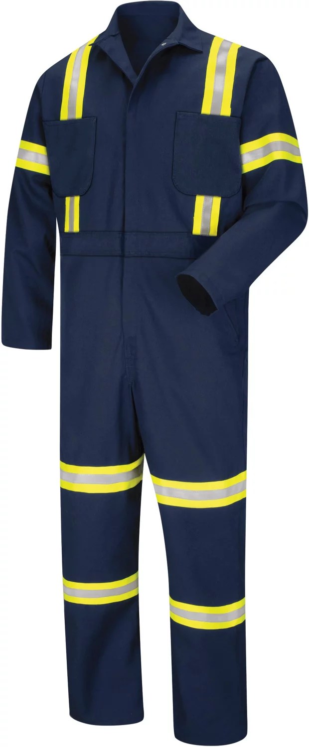 Red Kap Men's Enhanced Visibility Action Back Coveralls Academy