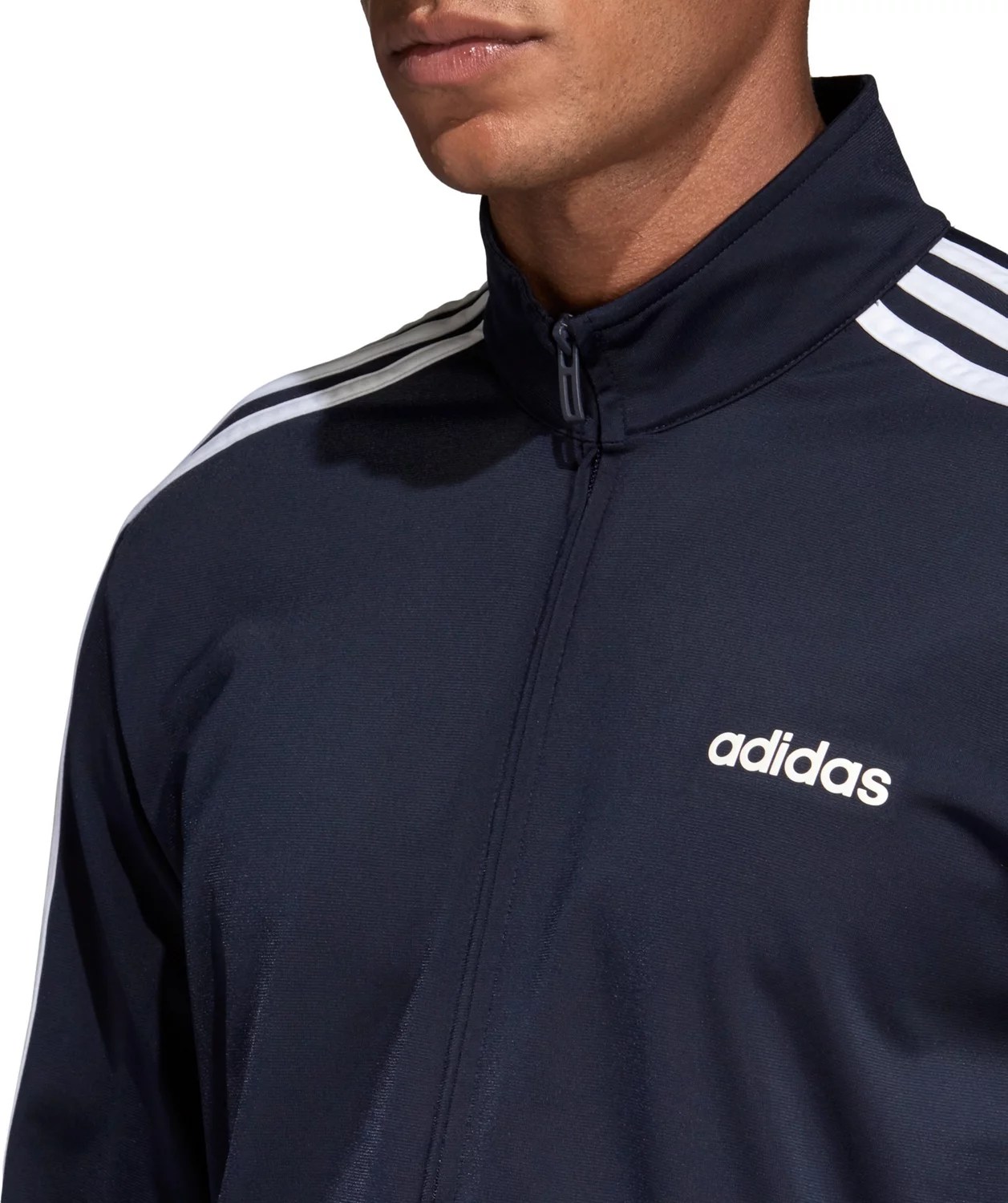 adidas Men's Essential 3Stripes Tricot Track Jacket Academy