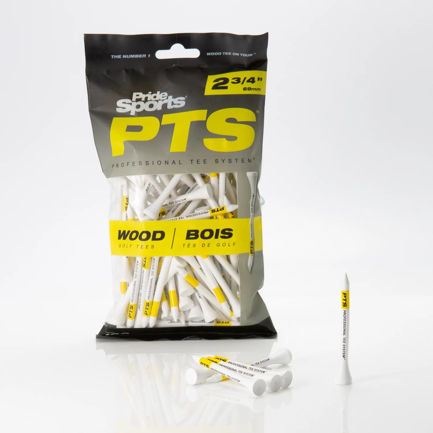 Pride ProLength 23/4 in Golf Tees 100Pack Academy