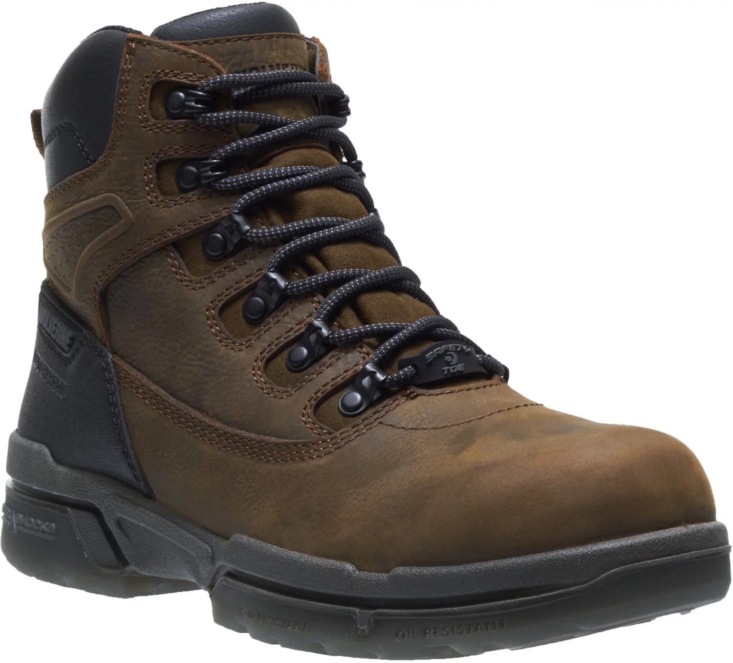 Wolverine Men's I90 DuraShocks CarbonMax 6 in EH Steel Toe Lace Up