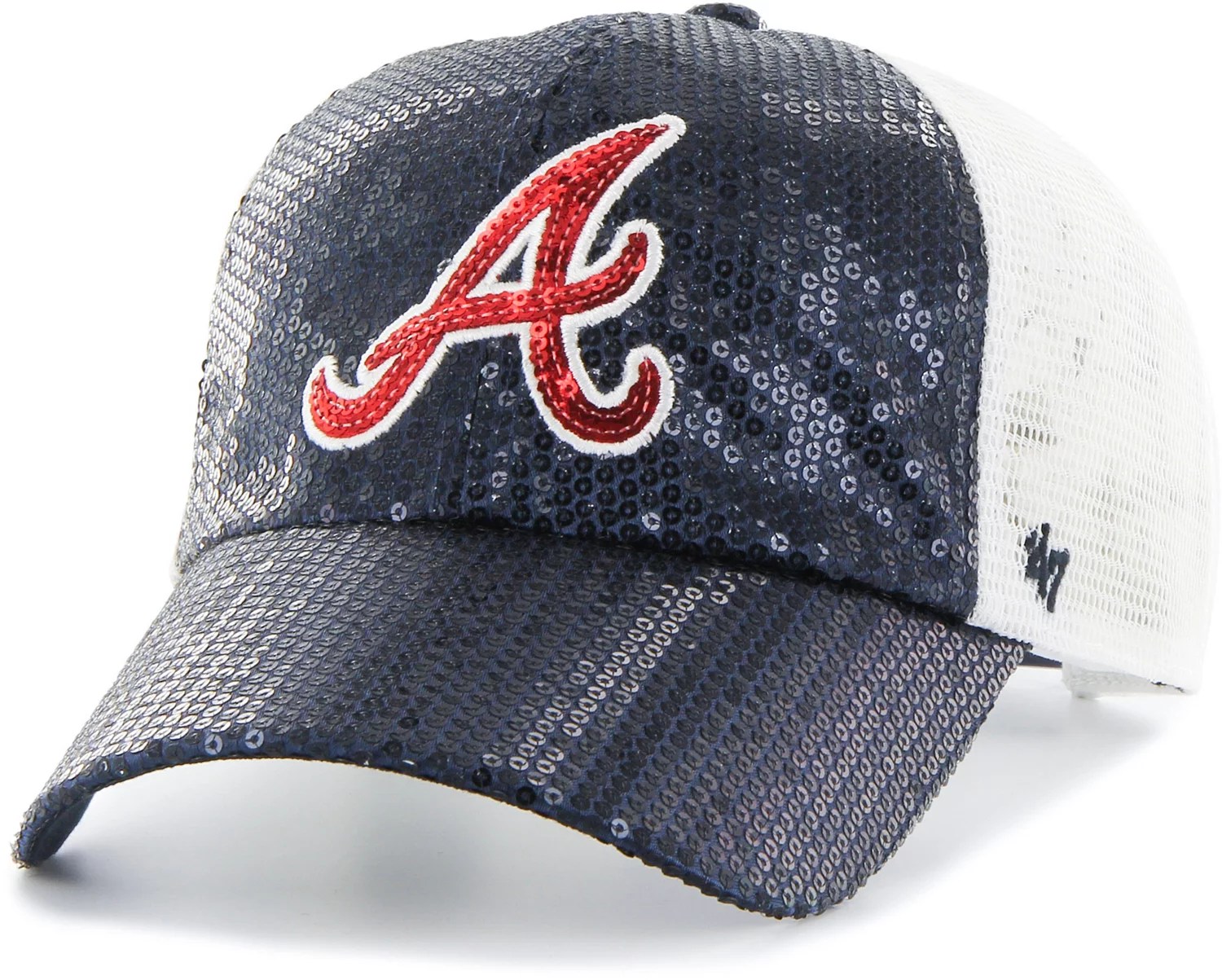 '47 Atlanta Braves Women's Clean Up Dazzle Mesh Baseball Cap Academy