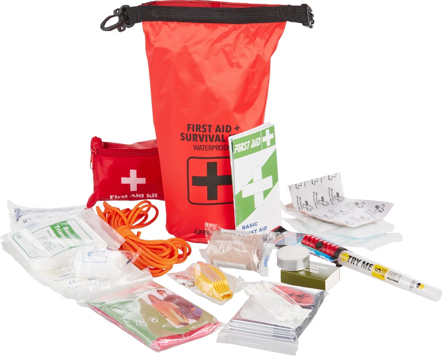 Life Gear 130Piece Dry Bag First Aid and Survival Kit Academy