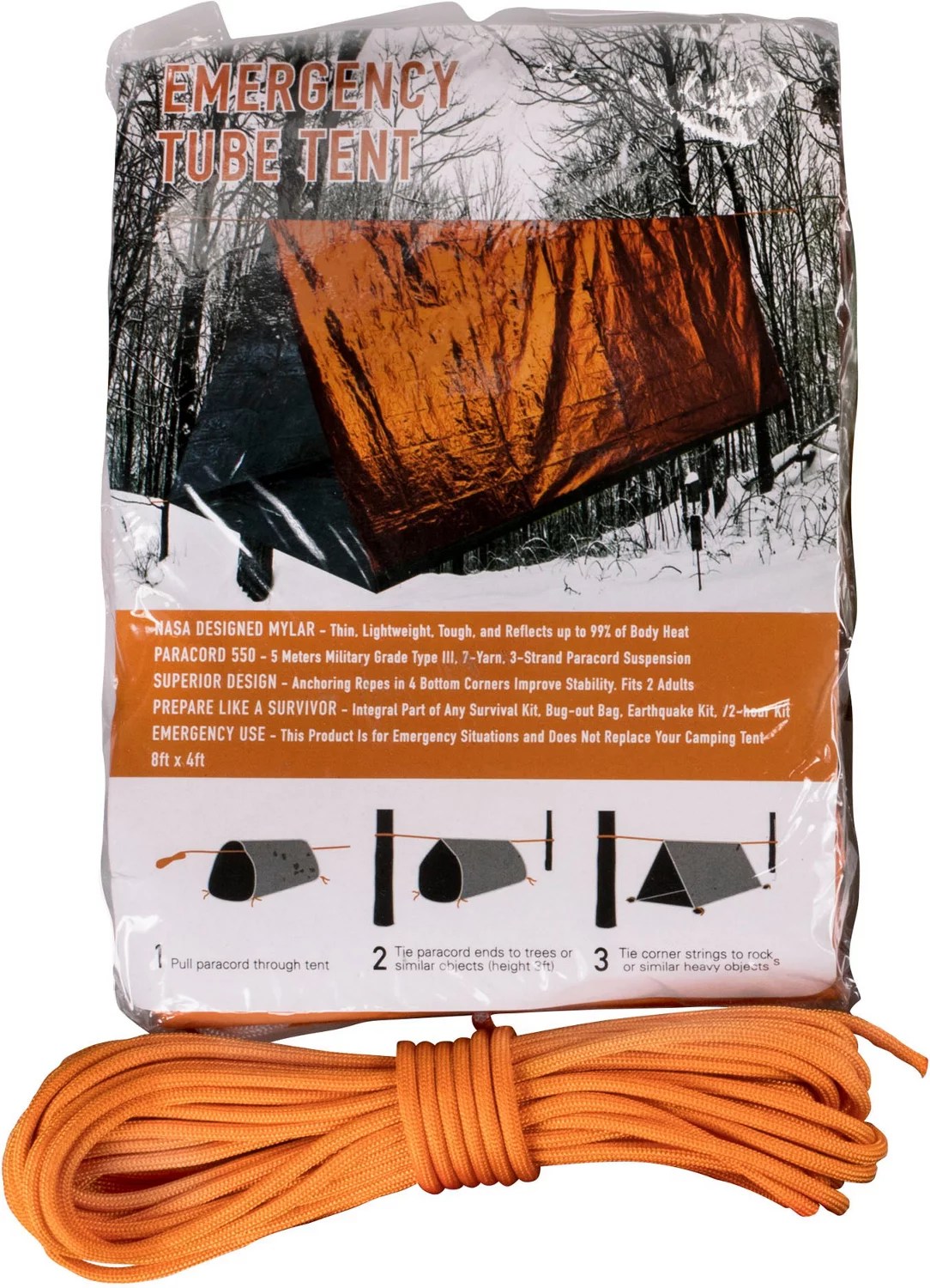 Life Gear 2Person Waterproof 72Hour Dry Bag Survival Kit Academy