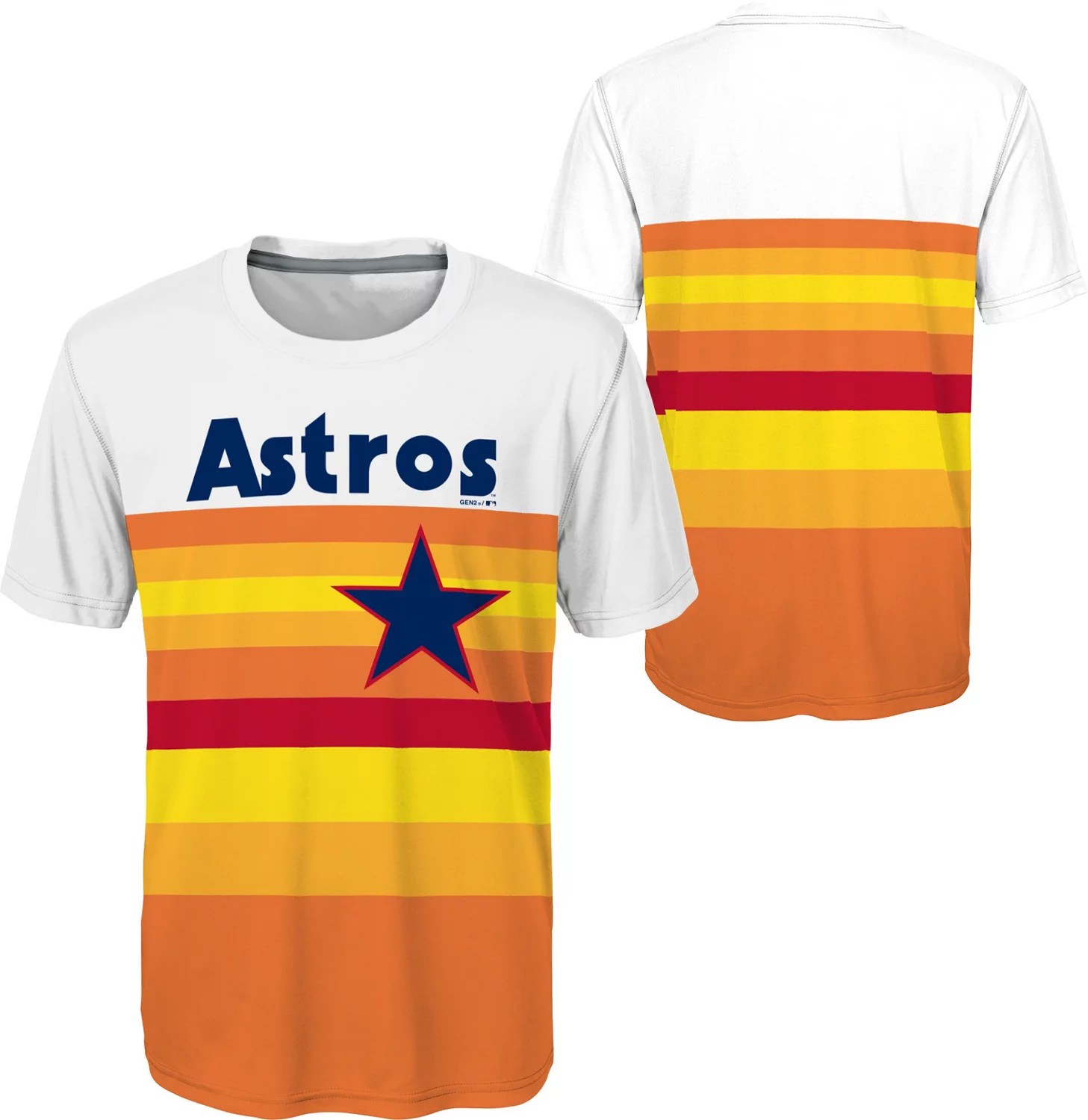 Majestic Boys' Houston Astros Cooperstown Jersey Tshirt Academy