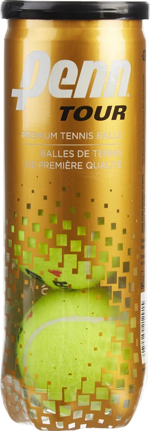 PENN Tour ExtraDuty Felt Tennis Balls 3Ball Can Academy