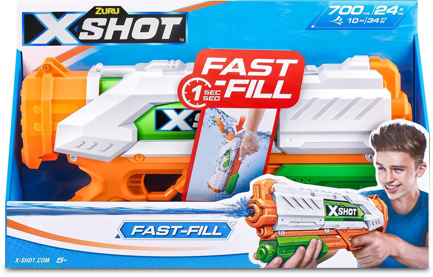 ZURU XShot Water Warfare FastFill Water Blaster Academy