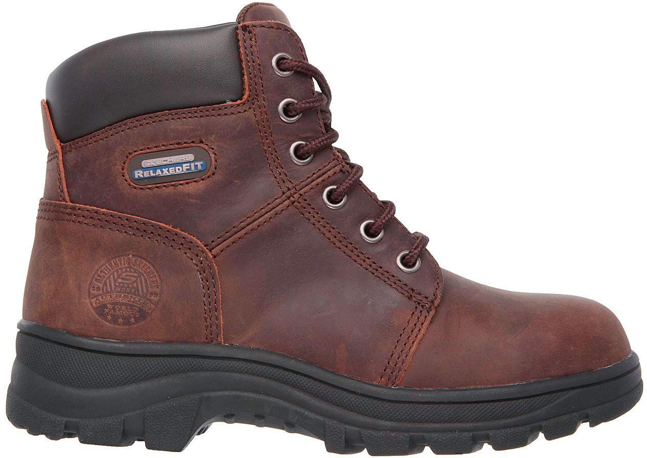 SKECHERS Women's Relaxed Fit Workshire Peril Steel Toe Boots Academy