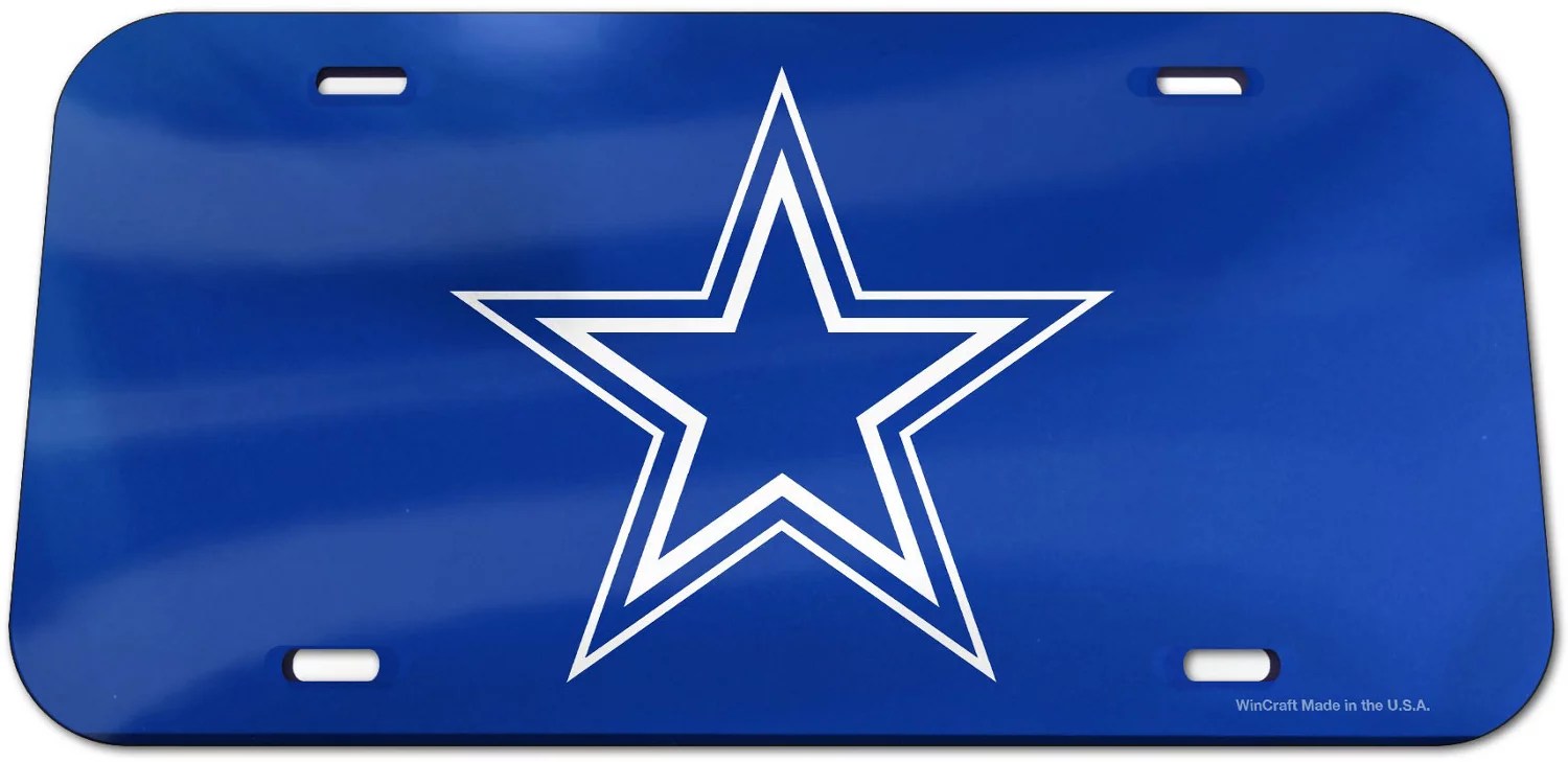 WinCraft Dallas Cowboys Crystal Mirror License Plate Academy