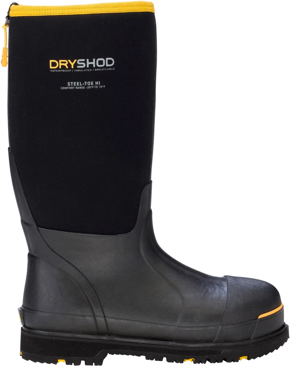 Dryshod Men's Steel Toe Adjustable Gusset Wellington Work Boots Academy