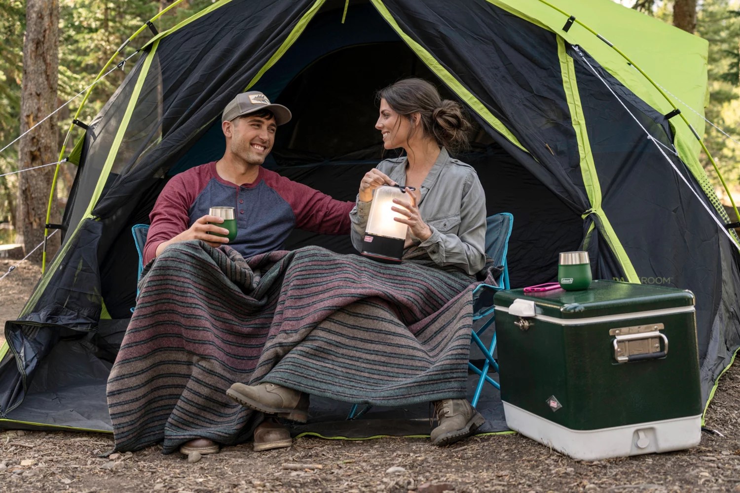 Coleman Dark Room 6 Person FastPitch Dome Tent with Screen Room Academy